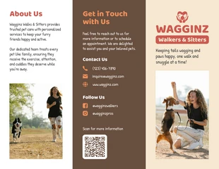 Free interactive Template: Dog Walking & Pet Sitting Brochure Template