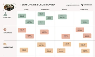 Free  Template: Blank Online Team Scrum Board Online Roadmap Template