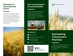 business interactive Template: Sustainable Agriculture Leaflet Brochure Template