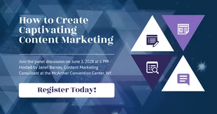 premium  Template: Gradient Content Marketing Event LinkedIn Post