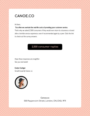 Free  Template: Simple Peach Business Email Newsletter Template