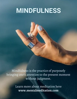 Free  Template: Mindfulness Meditation Flyer Template