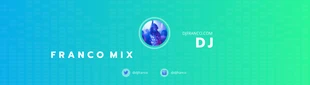 Free  Template: Gradient DJ Music YouTube Banner