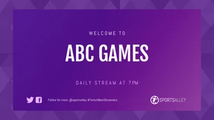 premium  Template: Purple Border Twitch Banner