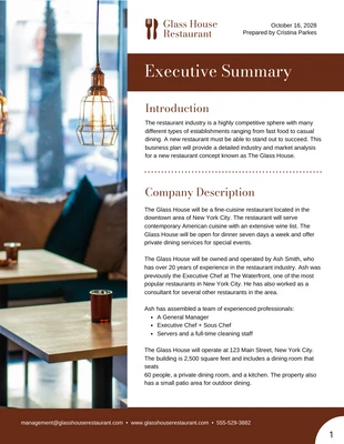 Free  Template: Free Executive Summary Template