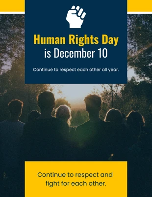 Free  Template: Support Human Rights Day Pinterest Post