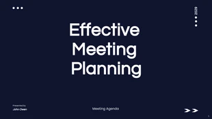 Free  Template: Effective Meeting Planning Presentation Template