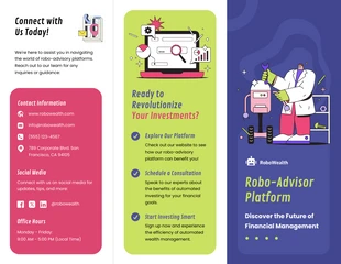 premium  Template: Robo-Advisory Platforms Z-Fold Brochure Template