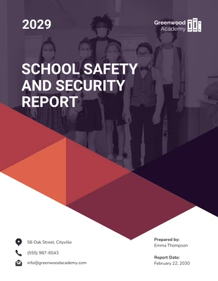 Free  Template: School Safety and Security Report Template