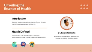 Simple Orange and White Health Presentation - Page 2