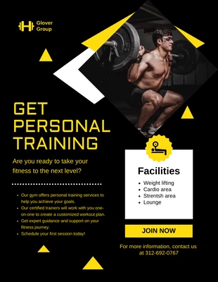 Free  Template: Personal Training Advertisement Flyer Template