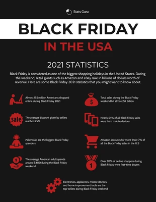 Free  Template: Black Friday In The USA Infographic Template