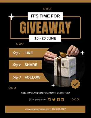 Free  Template: Giveaway Contest Flyer Template