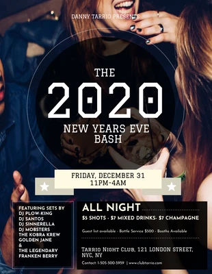 Free  Template: New Year Bash Event Flyer Template