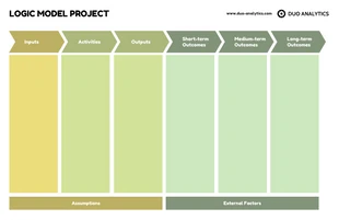 Free  Template: Pastel Blank Logic Model Template