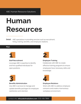 Free  Template: Human Resource Plan Template