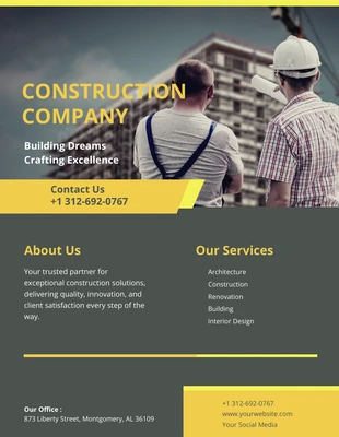 Free  Template: Construction Flyer Template