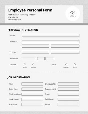 premium  Template: Personal Form Template