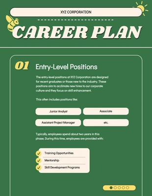 Free  Template: Fun Retro Career Plan Template