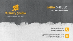 Free  Template: Dark Artist Business Card