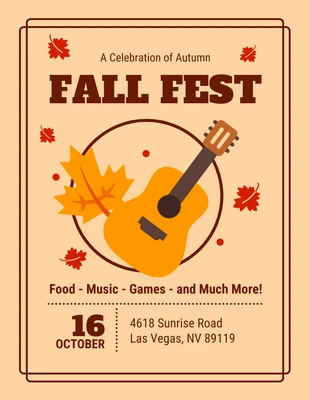 Free  Template: Autumn Fall Festival Flyer Template