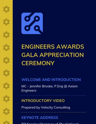 premium  Template: Engineering Event Program Template