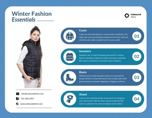 premium  Template: Winter Fashion Essentials Infographic Template