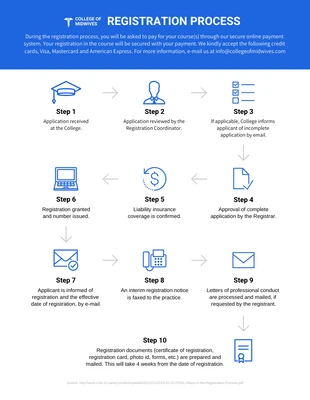 premium  Template: Higher Education Registration Process Infographic Template