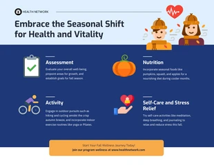 Free  Template: Seasonal Shift for Health and Vitality Infographic Template