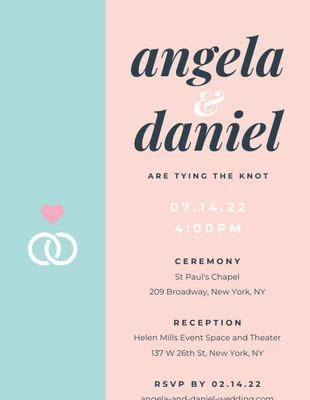 premium  Template: Simple Wedding Invitation