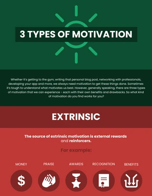 premium  Template: 3 Types of Motivation Comparison Infographic Template