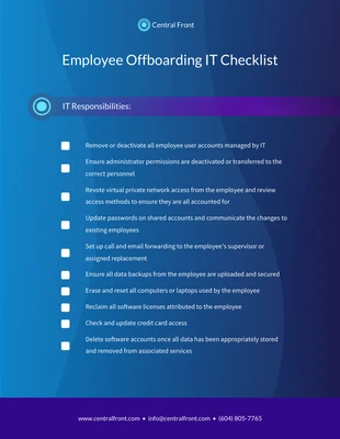 premium interactive Template: Employee IT Offboarding Checklist Template