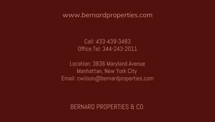 Maroon Photo Real Estate Business Card - Page 2