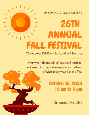 Free  Template: Annual Fall Festival Flyer Template