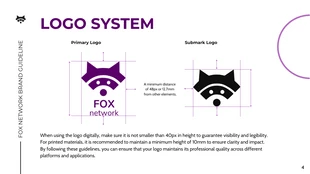 Purple Simple Network Brand Guideline Presentation - Page 4