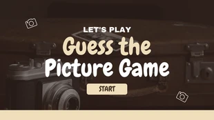 Free  Template: Classic Retro Picture Guess Game Presentation Template