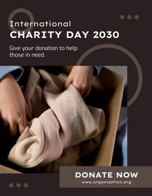 Free  Template: International Charity Day Flyer Template