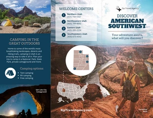 business  Template: Utah Travel Tri Fold Brochure Template