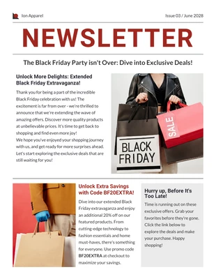 business  Template: Black Friday Deals Newsletter Template