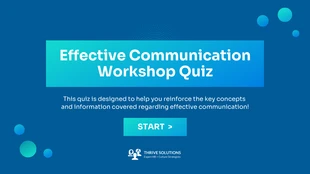 business interactive Template: Effective Communication Workshop Quiz Presentation