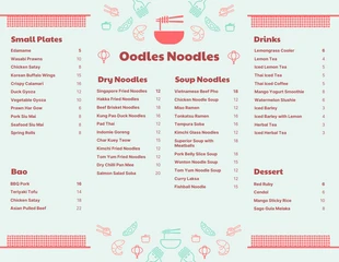 Free  Template: Asian Restaurant Menu