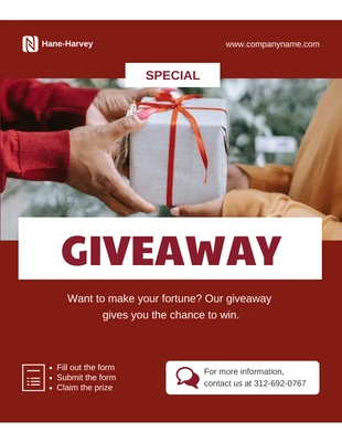 Free  Template: Special Giveaway Flyer Template