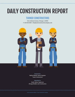 premium  Template: Construction Daily Report Template