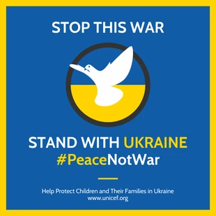 Free  Template: Help Support Ukraine Instagram Post