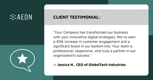 Free  Template: Customizable Client Testimonial Facebook Post