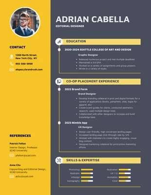 premium  Template: Bold Modern College Student Resume Template