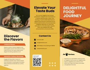 premium  Template: Savor Food Menu Event Trifold Brochure Template