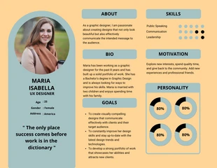 premium  Template: Marzipan Diagram User Persona Template