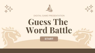 Free  Template: Modern Playful Aesthetic Guess Word Game Presentation Template