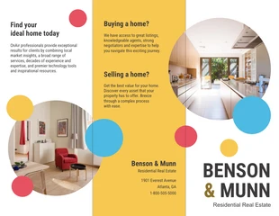 Free accessible Template: Modern Real Estate Tri Fold Brochure Template